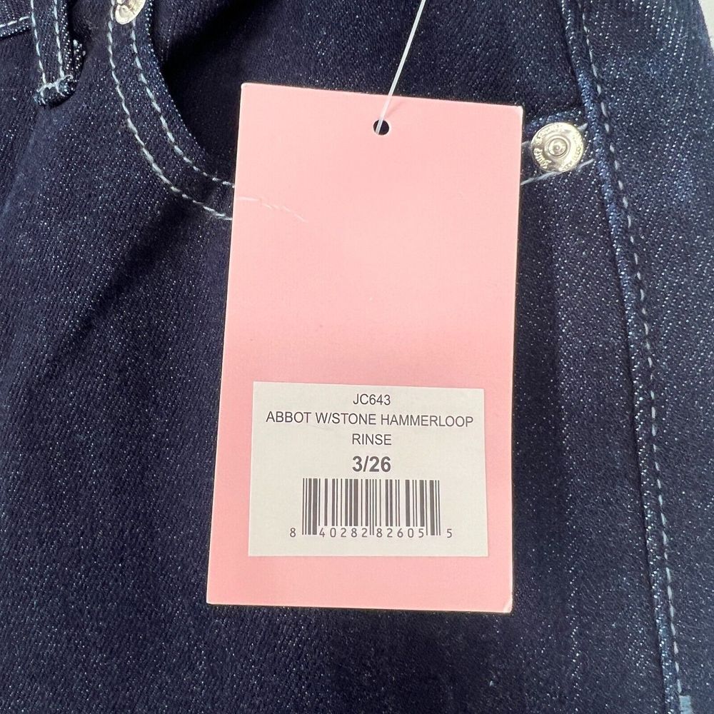 Juicy Couture Jeans Women 3/26 Blue Abbot Stone Hammerloop Rinse Wide Leg JC643 - Picture 8 of 12